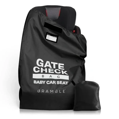 Imagen de Bramble Sacca Porta per Seggiolino Auto, Carrozzine, Passeggino Aereo Ottimo e Bagagli Gate Check in (Nero)