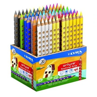 Imagen de LYRA Groove, Lápices de colores madera, triangular, grueso, lacado, Schoolpack surtidos, 2 unidades