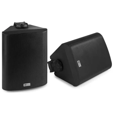 Imagen de Power Dynamics WS40AB, Altavoz de 200W máximo woofer 4&quot;, Musical con Bluetooth y W LAN, 2 vías para Interior Exterior, Activo Soporte Pared Techo Negro