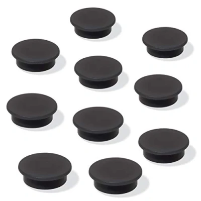 Imagen de SIGEL MU196 Imanes para pizarras blancas, magnéticas, neveras, sujeción fuerte, negro, Ø 25 mm, 10 unidades.