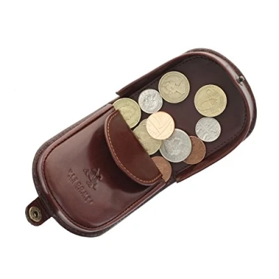 Imagen de Visconti Colección Monza Monedero Bandeja para Monedas de Cuero Curtido Vegetal Hombre TRY5 Marrón