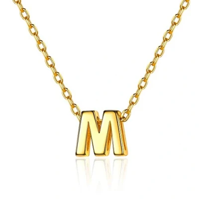 Imagen de Silvora Collar Letra Oro Color Mujer M Plata y banado Colgantes Iniciales