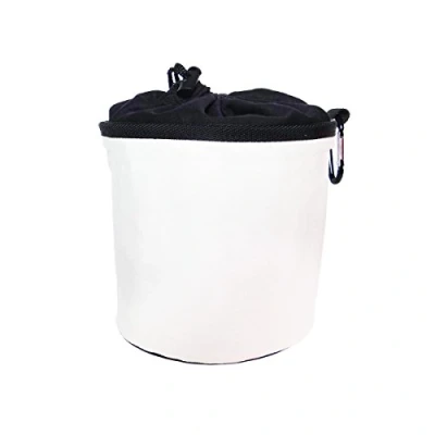 Imagen de Bolsa para guardar las pinzas la ropa Con mosquetón colgar Algodón Crema