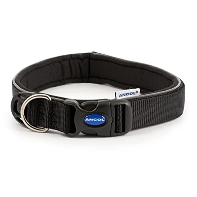 Imagen de Ancol Collar Extreme Ultra Acolchado Resistente a la Intemperie Negro Tamaño 3 30 34 cm