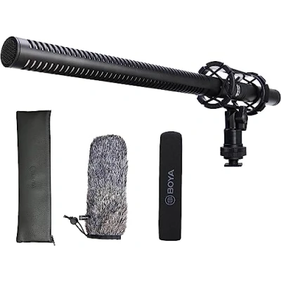 Imagen de BOYA BY BM6060L Micrófono de Condensador Shotgun XLR para entrevistas Eng/EFP, vlog, Streaming, Facebook, Youtube, Tiktok