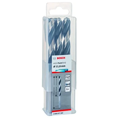 Imagen de Bosch Professional 5 brocas helicoidales HSS PointTeQ, para metal, 11.6 x 94 142 mm, accesorio de taladro