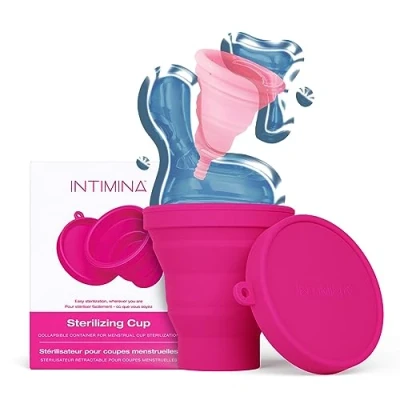 Imagen de Esterilizador de Copas Intimina: el Recipiente Plegable para Copa Menstrual Fuera casa