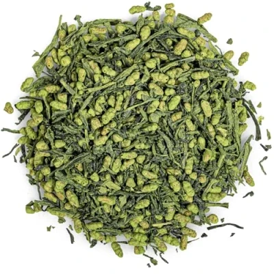 Imagen de Moya Matcha Iri Genmaicha Té Verde Orgánico en Hojas Sueltas 100g Sencha con Arroz y El Mejor de Calidad Japón Mezcla única