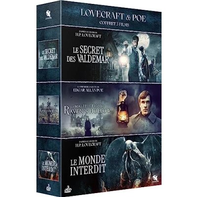 Imagen de Lovecraft &amp; Poe Coffret 3 films : Le Territoire des Ombres secret Valdemar monde interdit + La Malédiction de Raven&#039;s Hollow [Francia] [DVD]