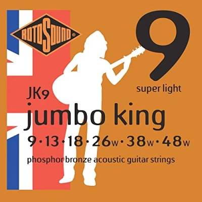 Imagen de Rotosound JK9 Juego de cuerdas para guitarra acústica fósforo/bronce, 13 18 26 38 48