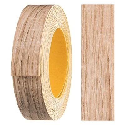 Imagen de haggiy Cinta para Bordes de melamina autoadhesiva 18 mm x 5 m I Muebles Sujeción Segura sin Planchar Chapa estantes/Paneles Madera Roble Sonoma