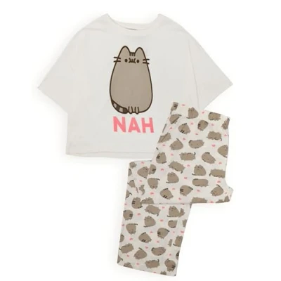 Imagen de Pusheen Pajamas Adultos de Cat Nah Camiseta Pantos PJS Mediano