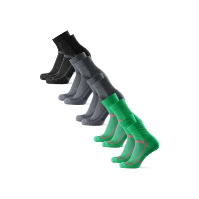 Imagen de DANISH ENDURANCE Calcetines de Running, Antideslizantes, Antiampollas, Hombres y Mujeres, 5 Pack, Multicolor (1x Negro/Gris, 2x Gris/Negro, Verde), 35 38