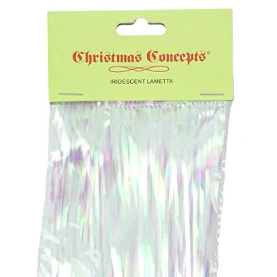 Imagen de Christmas Concepts Lametta Brillante Decoraciones para árboles de Navidad (Iridiscente)
