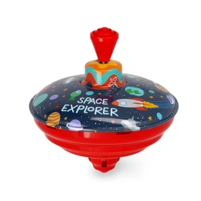 Imagen de Legami Peonza Spin Me Round, Juguete Mini peonza, Tema Space Explorer, Universo Nave Espacial, Gadget Regalo cumpleaños, Juego para niños, diámetro 13 cm