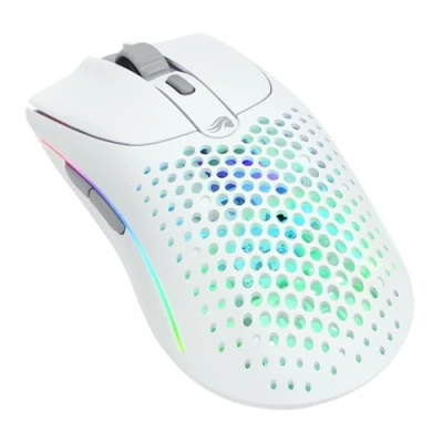 Imagen de Glorious gaming Model O 2 Wireless Ratón inalámbrico Híbrido 2,4 GHz y Bluetooth, 68g superligero, gran batería, sensor PPP 26K, RGB, ambidiestro, 6 botones, deslizadores de PTFE Blanco