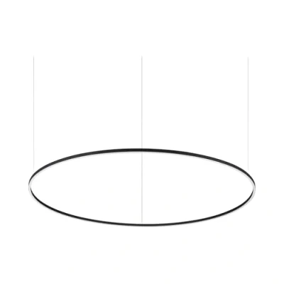Imagen de Ideal Lux ORACLE Ring Integrado Led Colgante Plafón Negro 150cm 3000K