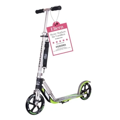 Imagen de HUDORA Scooter BigWheel 205 Rodillo de aluminio estable Patinete urbano ajustable y plegable con soporte Patín deportivo para niños adultos hasta 100kg