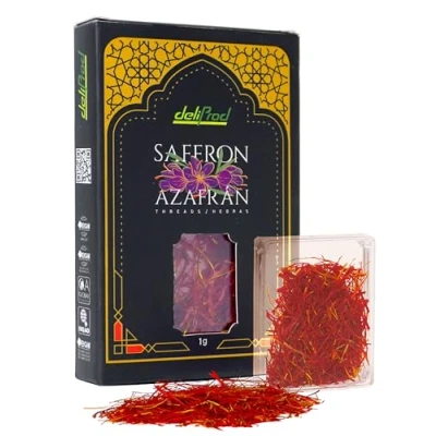 Imagen de deliprod Azafrán en Hebras Persa Especia para cocinar Condimento Culinario 1 g (1 Gramo)