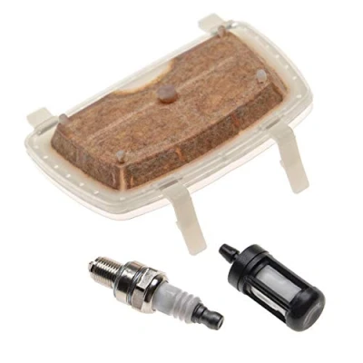 Imagen de vhbw filtro de aire, combustible, bujía compatible con Stihl MS 171, 201, 181, 211 motosierra Set mantenimiento