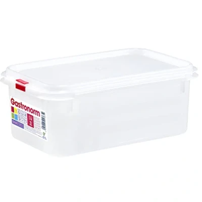 Imagen de COM FORT HOUSE Tartera rectangular para comida reutilizable con tapa, apto microondas, lavavajillas y congelador. Medidas: 265x162x100 3L, Pakc de 6 unidades