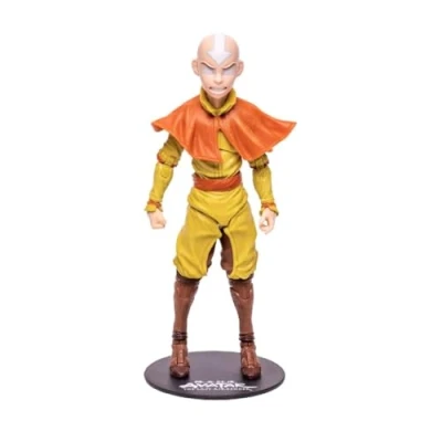 Imagen de McFarlane Toys, Avatar The Last Airbender Figura de acción Aang con Etiqueta Dorada 7 Pulgadas 22 Partes móviles, Coleccionable Accesorios y Base Soporte coleccionista, a