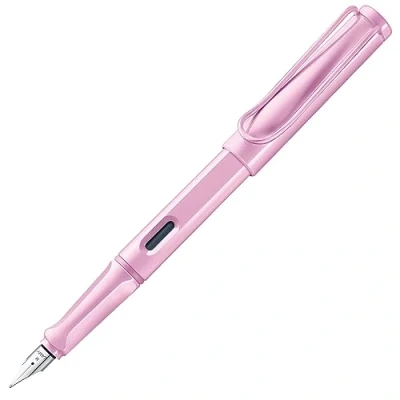 Imagen de Lamy safari lightrose Pluma estilográfica con empuñadura ergonómica y plumín de acero pulido en tamaño F ideal para cualquier escritura caligrafía incluye cartucho T 10 azul diestros