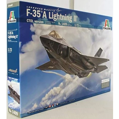 Imagen de Italeri 1409S 1:72 F 35A Lightning II Maqueta de Coche (construcción Modelos, Manualidades, aficiones, Pegamento, Kit Montaje plástico, sin lacar)