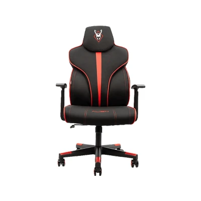 Imagen de Silla gaming Woxter Station Alien v2.0, Hasta 150 kg, Reposabrazos Fijos, Ruedas Antiarañazos, Rojo