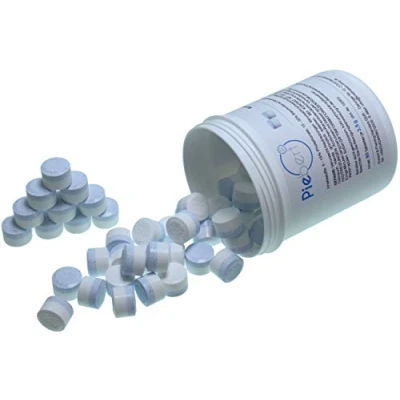 Imagen de Piebert 80 pastillas de limpieza 2 fases compatibles, piezas repuesto para cafeteras automáticas efecto profundo fabricado en Alemania
