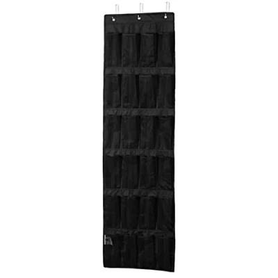 Imagen de Amazon Basics Organizador para puerta, con 24 compartimientos, 47 x 6.3 165 cm, Negro