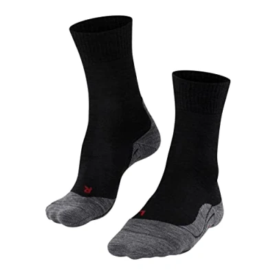 Imagen de FALKE TK5 Wander W SO lana hilo funcional anti ampollas fino 1 par, Calcetines para senderismo Mujer, Negro (Black Mix 3010), 35 36