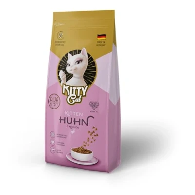 Imagen de KITTY Cat Gatito de Pollo 3 kg, alimento seco con Alto Contenido Carne para Gatos Junior, sin Cereales, taurina y Aceite salmón, Fabricado en Alemania
