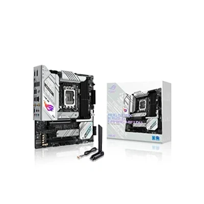 Imagen de ASUS Placa base ROG STRIX B760 G GAMING WiFi D4 Intel® LGA 1700 mATX, ranura segura PCIe 5.0 x16, 2 ranuras 4.0 M.2, 6E, Ethernet 2.5G, USB 3.2 Gen 2x2 Type C®, Aura Sync RGB, blanca