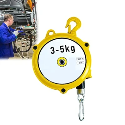 Imagen de Balanceador de Resorte Retráctil, 1 3/3 5/5 9kg, Spring Balancer con Gancho Aleación Acero, Equilibrador para la Fabricación Automóviles Taller Producción(Size:3 5kg)
