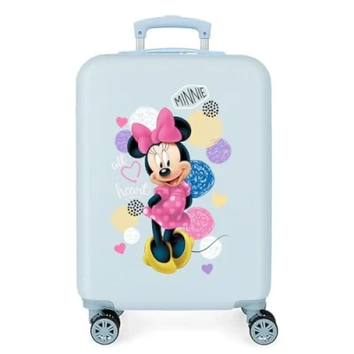 Imagen de Disney Love Minnie Maleta de Cabina Azul Claro 37x55x20 cms Rígida ABS Cierre combinación 32L 2,5Kgs 4 Ruedas Dobles Equipaje Mano