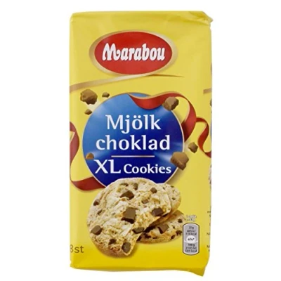 Imagen de Marabou Original Mjölkchoklad XLCookies de Suecia 8 piezas, (1x184g)