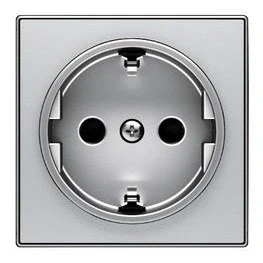 Imagen de Niessen sky Tapa base enchufe schuko toma tierra lateral plata