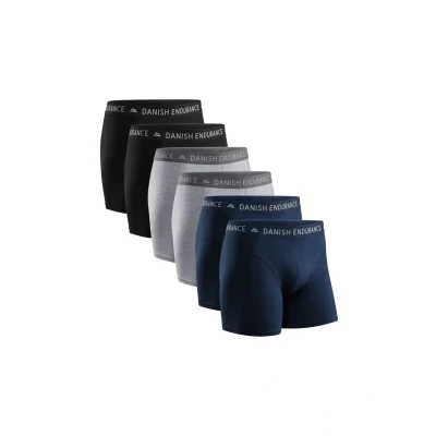 Imagen de Danish Endurance 6 PACK Classic Boxer, Hombre, Talla: Large, Multicolor black grey navy blue