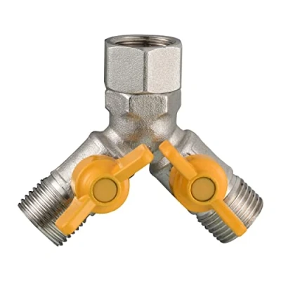 Imagen de CIENCIA DSF009A Recambio de válvula G 1/2 conector Y latón con 3 vías, adaptador grifo parada para cocina o cuarto baño,