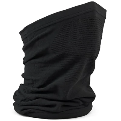 Imagen de GripGrab Braga de Cuello Punto Freedom Multifuncional Sin Costuras Ciclismo Running Deporte Tubular Invierno, Adultos Unisex, Negro, Talla única