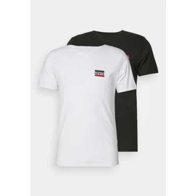 Imagen de Levi&#039;s Crewneck Graphic 2 PACK Camiseta básica, Hombre, Talla: XS, White/mineral black