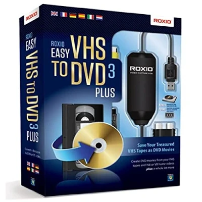 Imagen de Corel Roxio Easy VHS to DVD 3 Plus, Conversor de vídeo, Entrega por correo