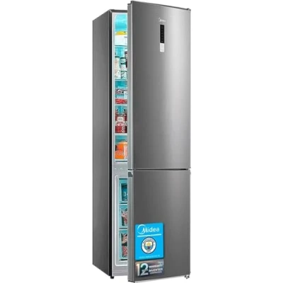 Imagen de Midea Frigorífico combi No Frost 60 cm ancho x 188 alto Inox Nevera libre instalación 224 L + 86 congelador Refrigerador de bajo consumo con vertical