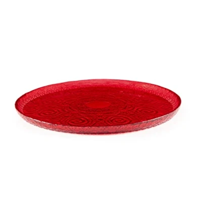 Imagen de Excelsa Arabesque Red Plato de postre, diámetro 21 cm, cristal decorado