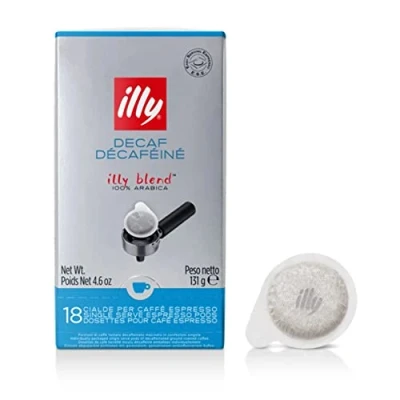 Imagen de illy, Café En Dosettes E.S.E. Décafeiné 1 boîte de 18 monodoses