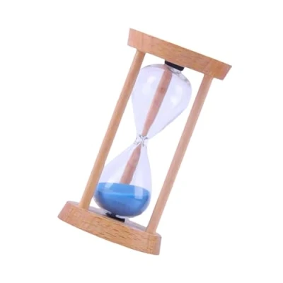 Imagen de Temporizador de arena madera, reloj arena, 5 minutos, temporizadores para niños, cepillarse los dientes, juego cocina, hogar, escuela, niños cepillándose