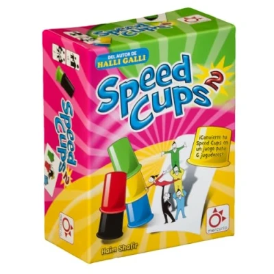 Imagen de Mercurio Speed Cups 2 Juego de Mesa Reflejos para Jugadores Nuevas Cartas Desafiantes Compacto y Fácil Transportar Edad 6+