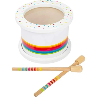 Imagen de small foot company 11508 Tambor Infantil Sonido, de Madera, Instrumento Musical para los pequeños músicos, Multicolor