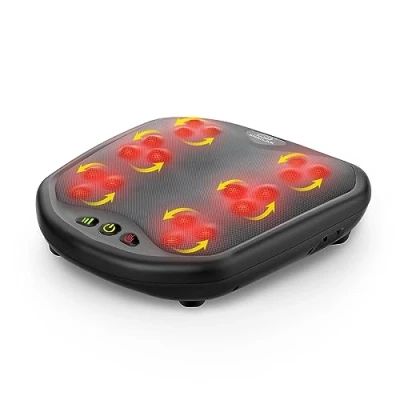 Imagen de Snailax 2 en 1 masajeador de pies Shiatsu con Calor, Nudos Masaje Flexibles para Todos los tamaños pies, Calentador analgésico eléctrico